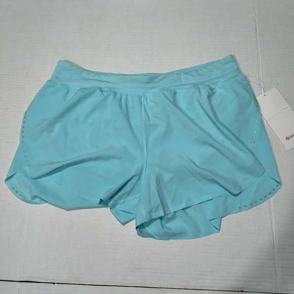 Lululemon Find Your Pace Short sz 12 Lined Icing Blue NEW - Picture 2 of 8